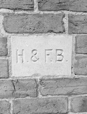 One of the Sponsors Stones at the entrance to the Sunday School now the Courtyard Garden